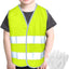 Chaleco seguridad reflectante niño amarillo neón talla S