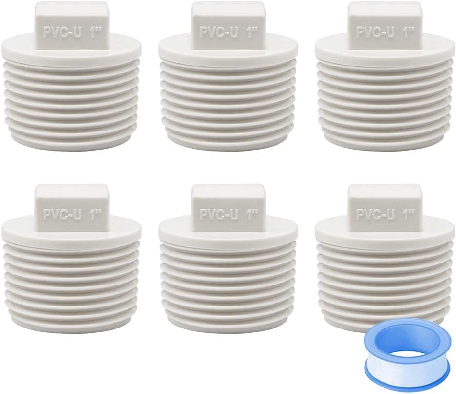 Tapa PVC SCH40 1pulg para tubería rosca macho