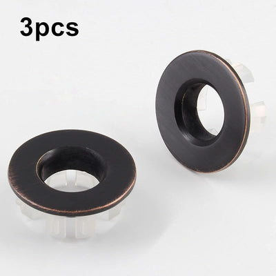 Set 3 anillos desbordamiento fregadero cubierta cobre bronce