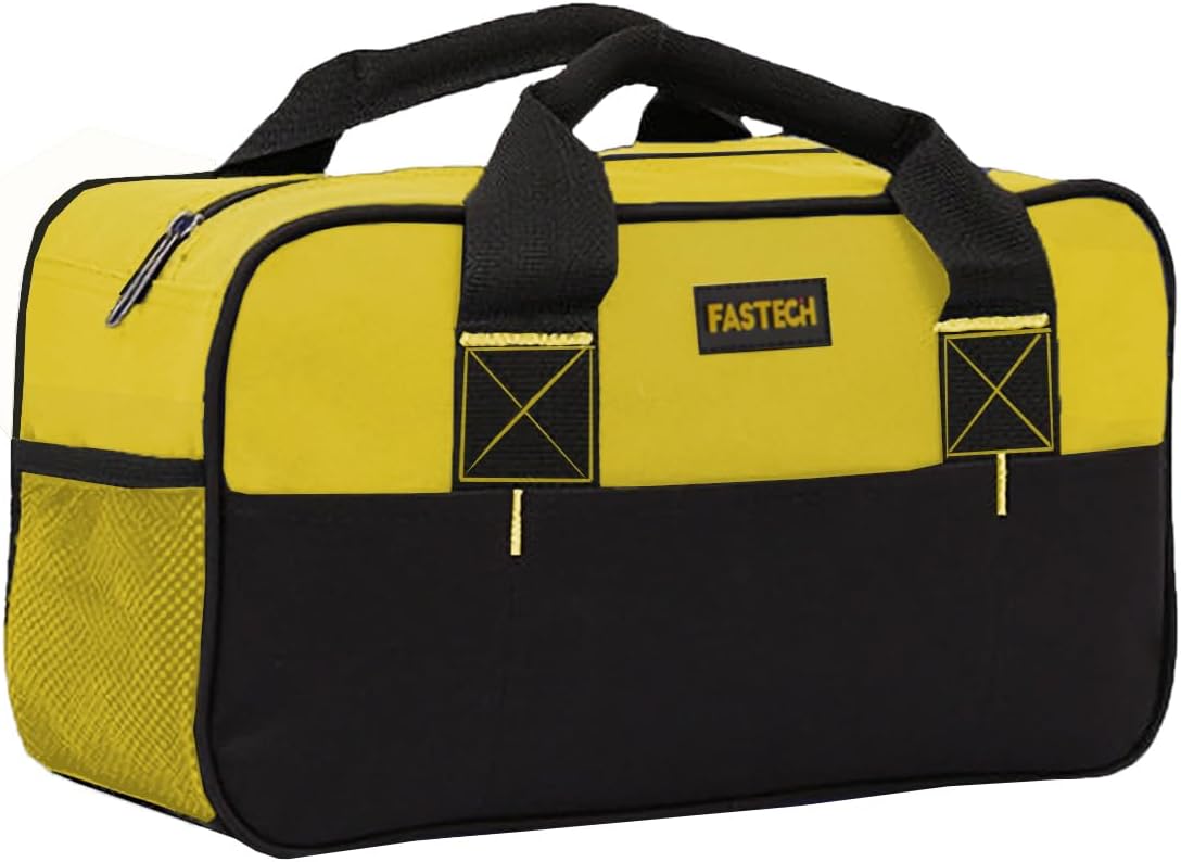Bolsa herramientas 14pulg boca ancha impermeable amarillo