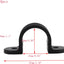 10 Correas Tubo PVC 1pulg U con 2 Agujeros Clips Negros