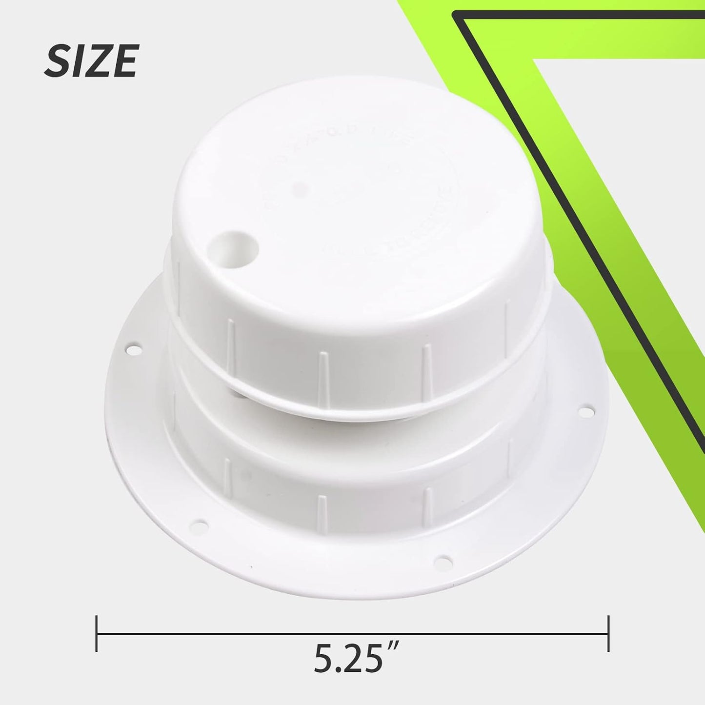 Kit ventilación plomería tapa séptica RV 1-2 3/8pulg blanco