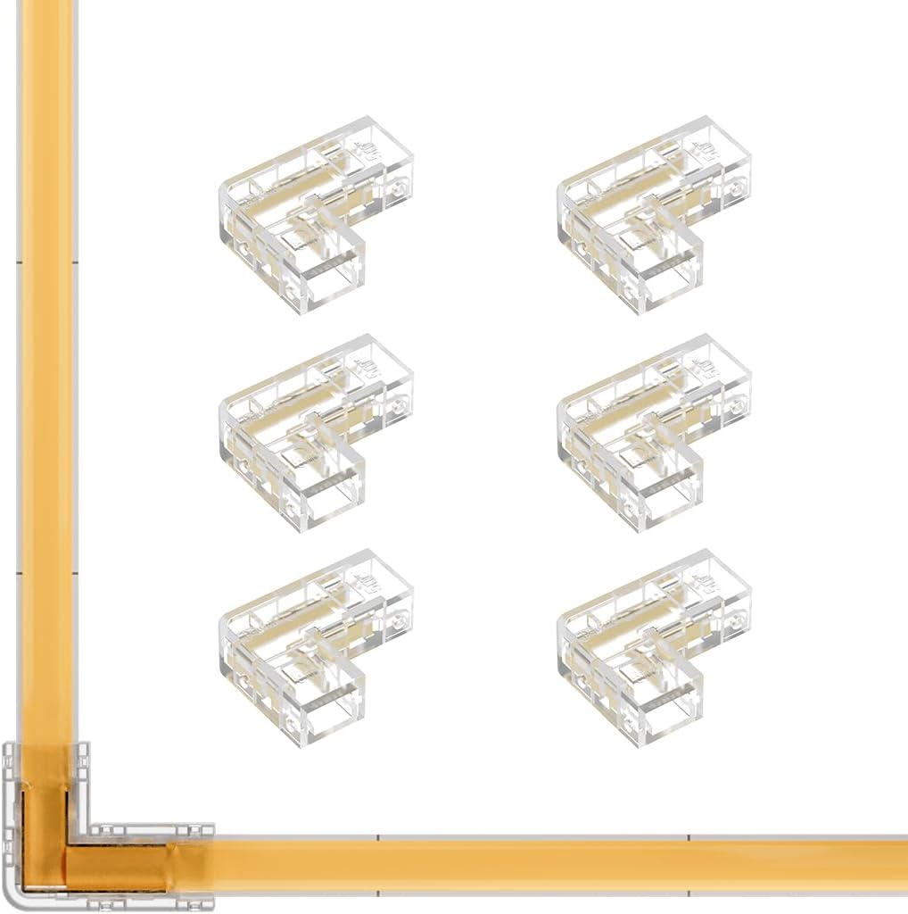 Kit conectores LED 0.19pulg 6 Pzas forma L