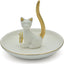 Bandeja decorativa para joyas y baratijas chapada en blanco