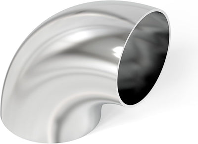 Codo acero inox 304 4pulg 90grados para escape automotriz