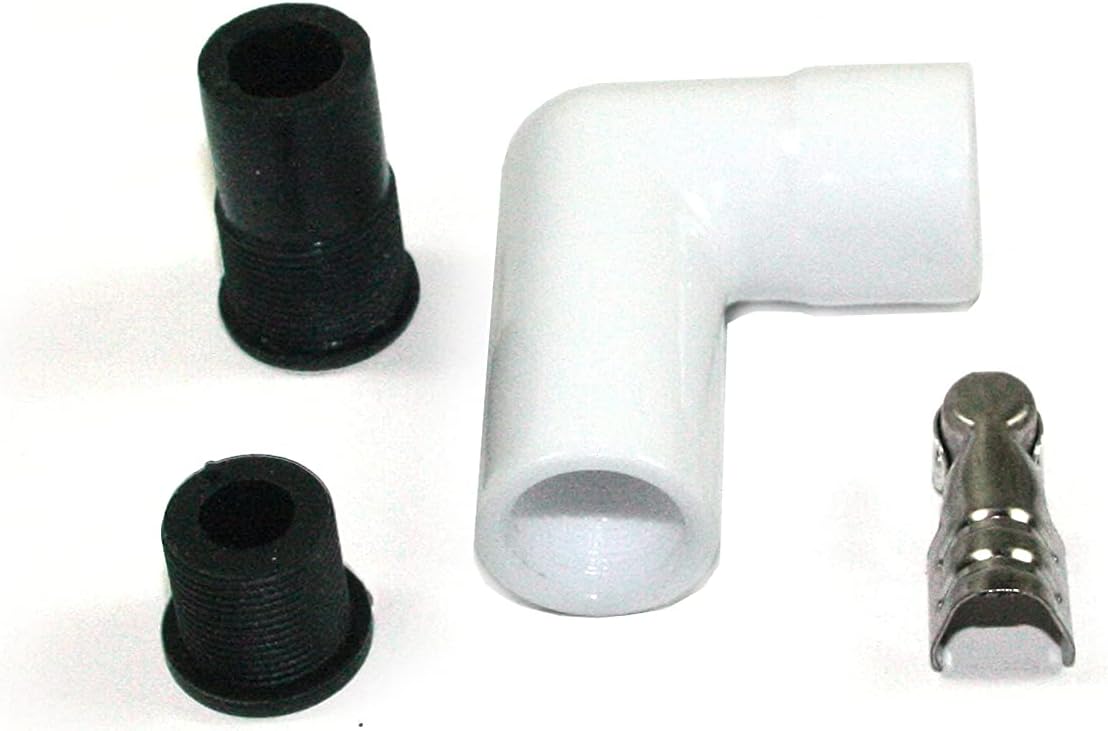 Bota alambre bujía cerámica 0.315pulg 90grados blanca