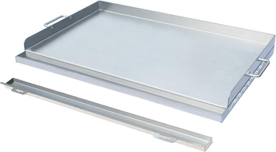 Parrilla acero inox asas plana bandeja grasa