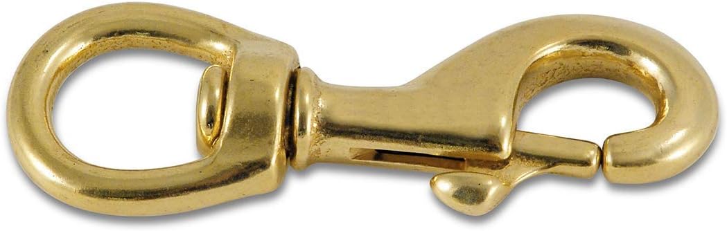 Clips presión asta bandera 3.1" ganchos bronce con ojal