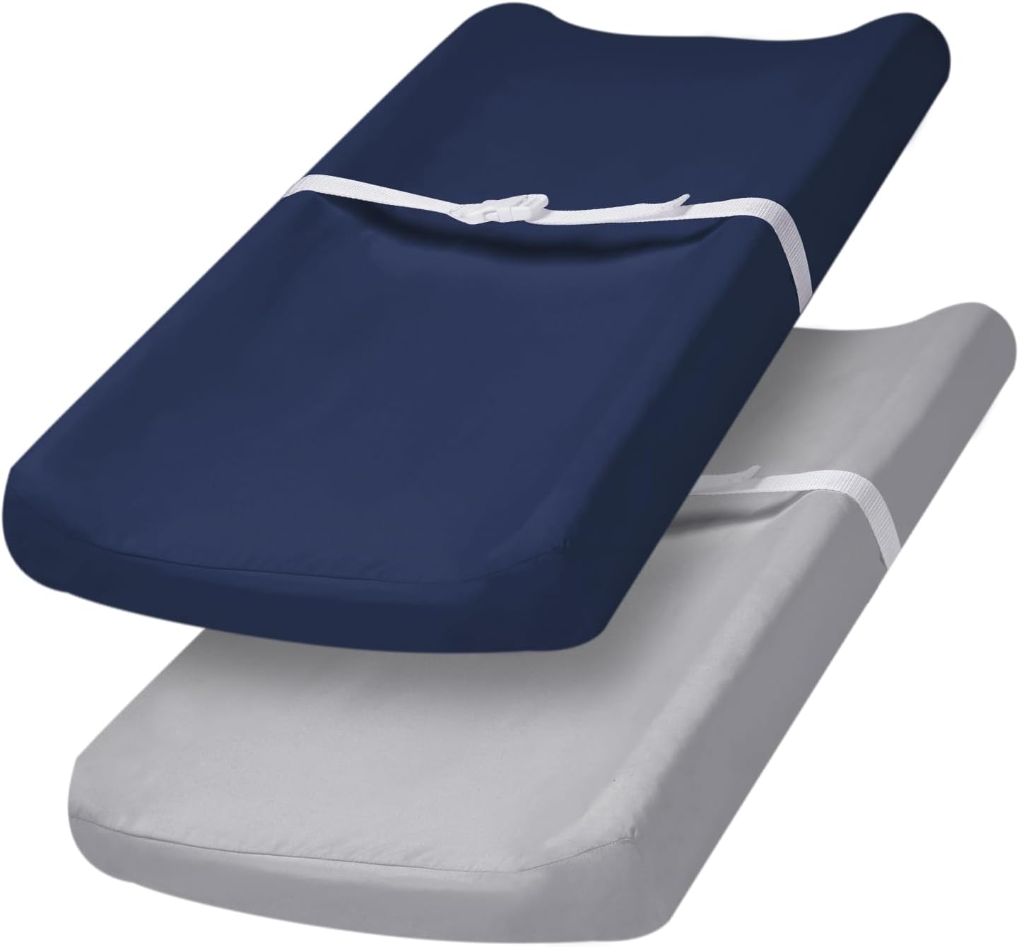 Fundas cambiador bebé 2 sábanas microfibra gris y azul