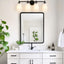Lámpara baño 4 luces luz negra sobre espejo vidrio blanco crema