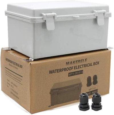 Caja eléctrica exterior IP65 cubierta plástico gris