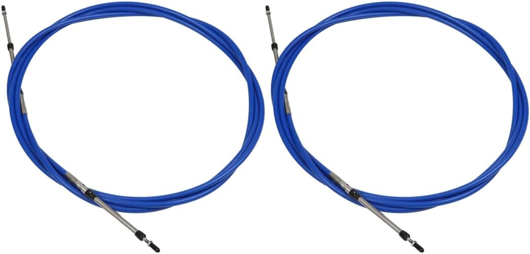 Cable control acelerador cambio motor barco 2pzas 8pies azul