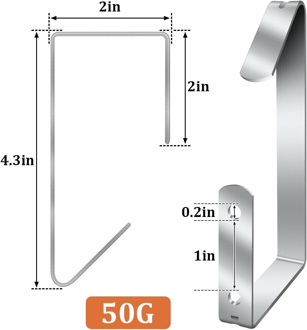 4 Clips Acero Inox para Cortinas Caravana Soportes Laterales