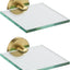 Estantes flotantes vidrio dorado 4pulg para pared sala dormitorio