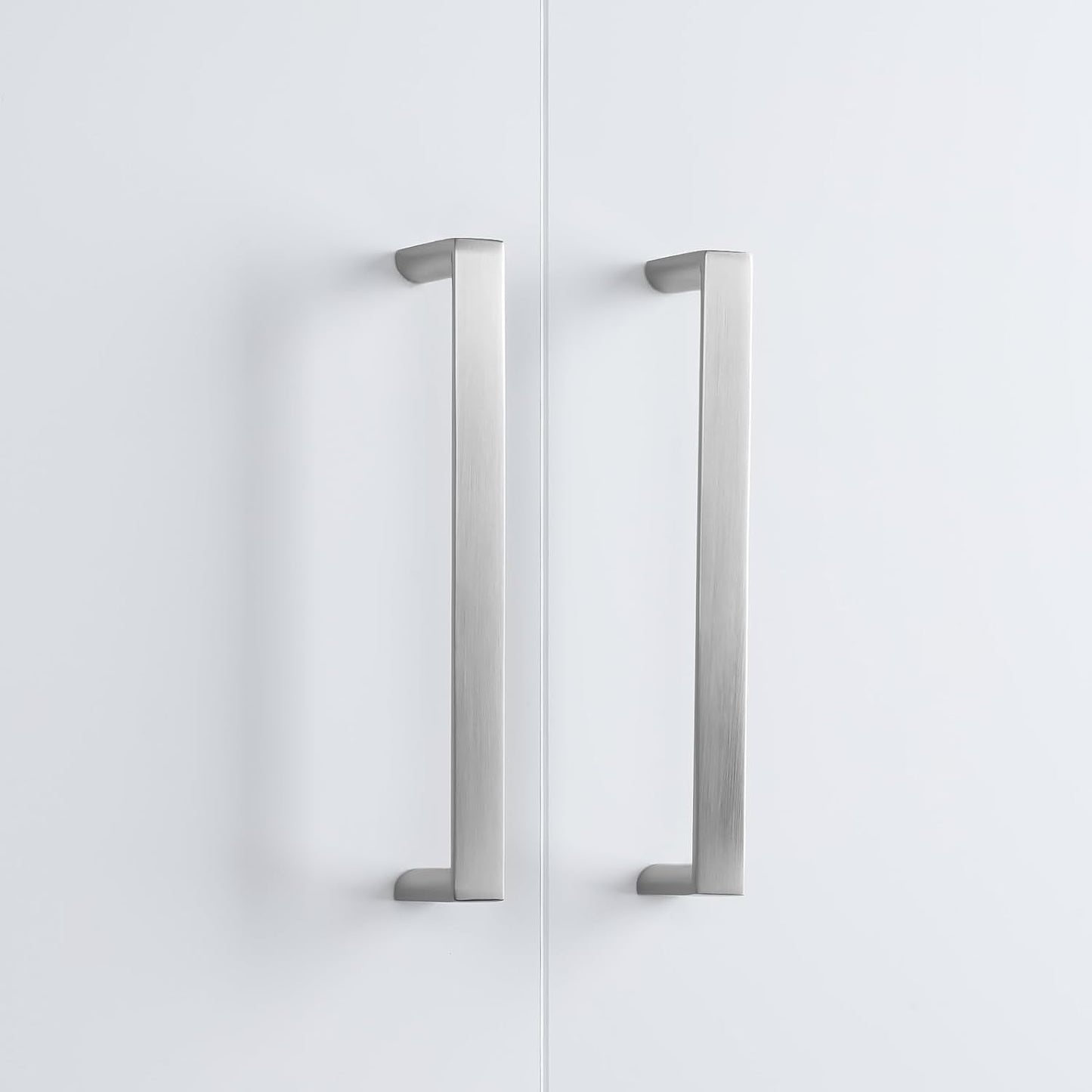 10 Manijas Níquel Satinado 10" para Gabinete Cocina