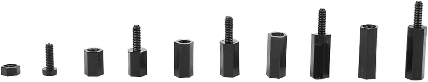 Kit M2 Standoffs Tornillos Tuercas 180pzas Negro