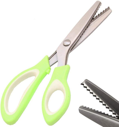 Tijeras coser acero inox mango profesional blanco verde