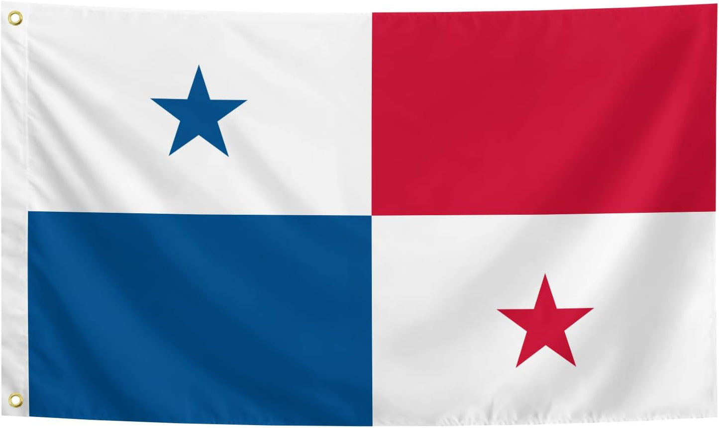 Bandera Panamá 3x5ft ojales latón doble costura decoración fiestas