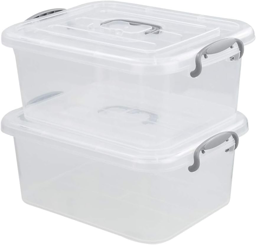 2 Pzas Contenedor Plástico 8L con Tapa
