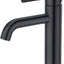 Grifo baño negro una manija acero inox 304 con placa cubierta