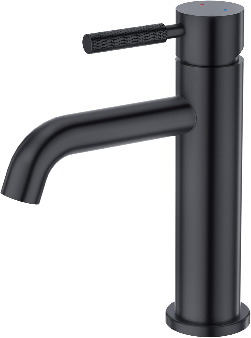 Grifo baño negro una manija acero inox 304 con placa cubierta