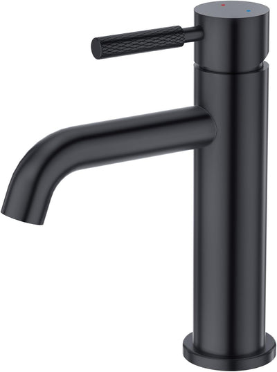 Grifo baño negro una manija acero inox 304 con placa cubierta
