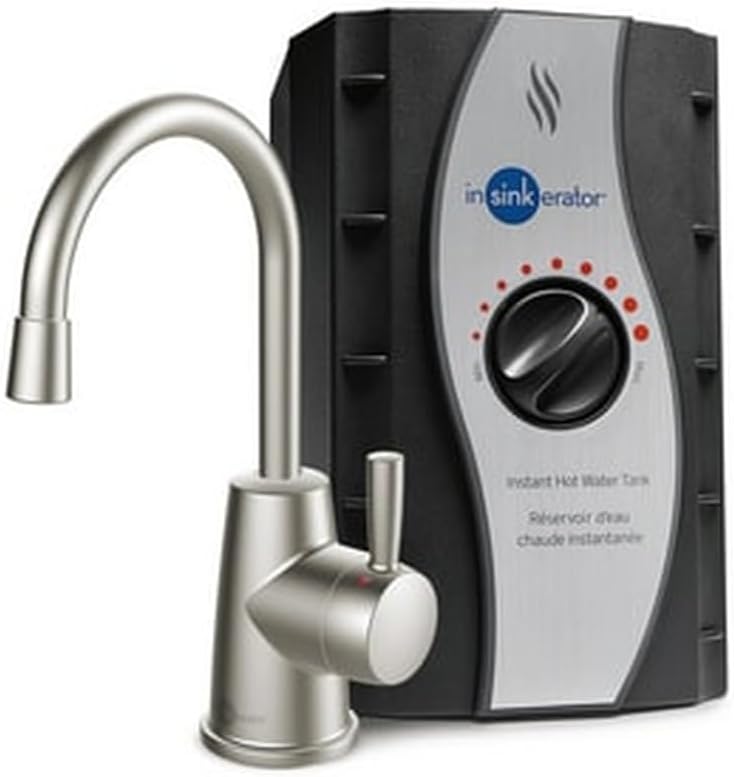 Dispensador agua caliente grifo níquel tanque acero inox