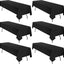 6 Pzas Mantel Rectangular 60x126pulg Poliéster Negro