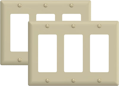 Placas pared 3 segmentos cubiertas interruptores resistente