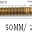 Perno diente doble punta 1/4x2pulg para colgar muebles