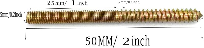 Perno diente doble punta 1/4x2pulg para colgar muebles