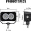 Focos 3" 40W luces laterales coche camión bicicleta 12/24V