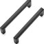 55 Manijas Cajón Cocina 3-3/4pulg Cuadradas Negras