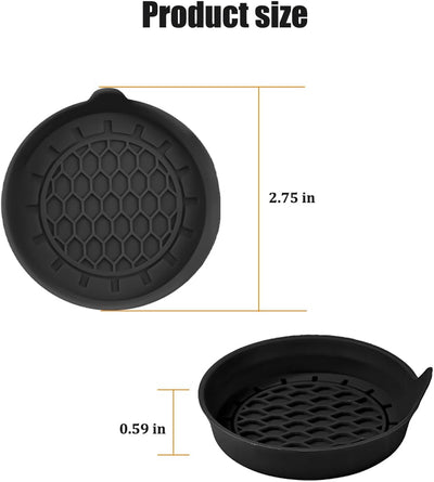 4 Posavasos Silicona Antideslizantes para Auto Universal