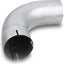 Codo escape 90 grados 4" acero aluminizado