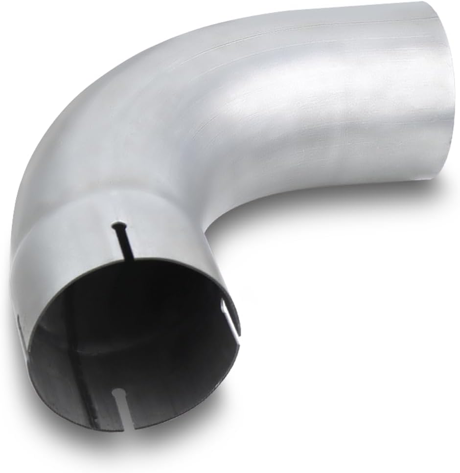 Codo escape 90 grados 4" acero aluminizado