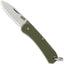 Navaja plegable EDC con llavero mango FRN verde oscuro