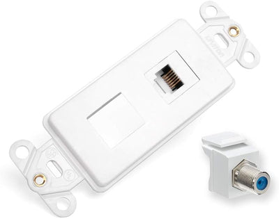 Kit inserción gato pared 6P6C X F estilo 110 blanco