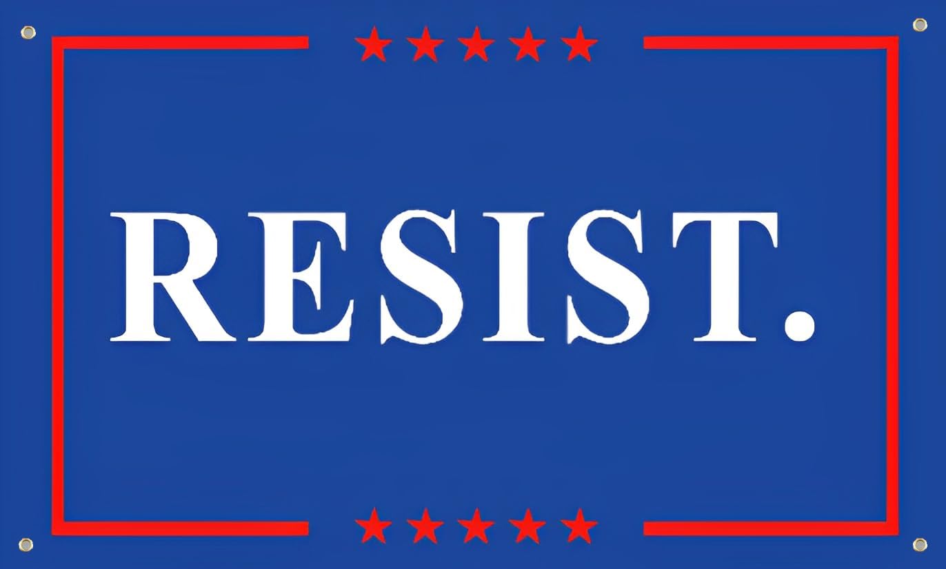 Bandera anti Trump poliéster azul 3x5ft con 4 ojales