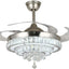 Ventilador techo retráctil 42" mando candelabros LED