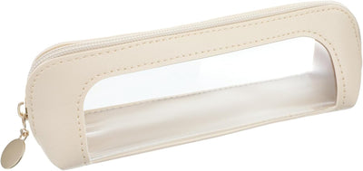 Bolsa maquillaje transparente doble cara portátil para mujer