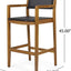 Taburetes acacia malla exterior set 2 teca y negro