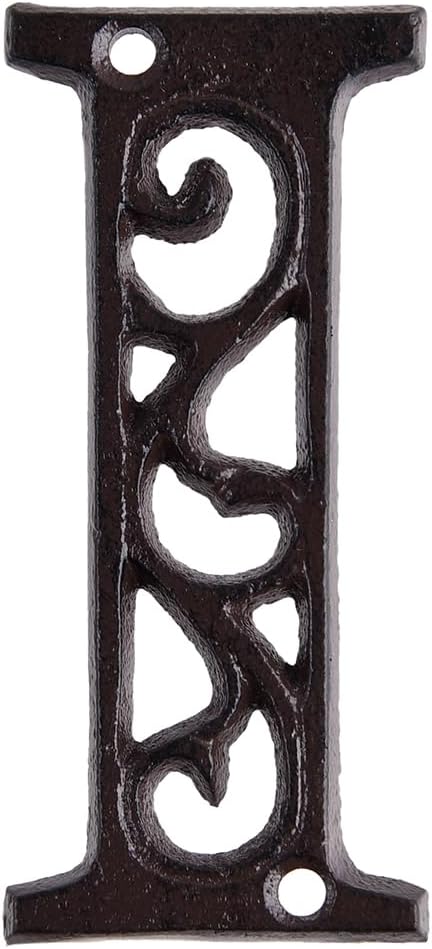Letra hierro fundido decorativa 4.4"
