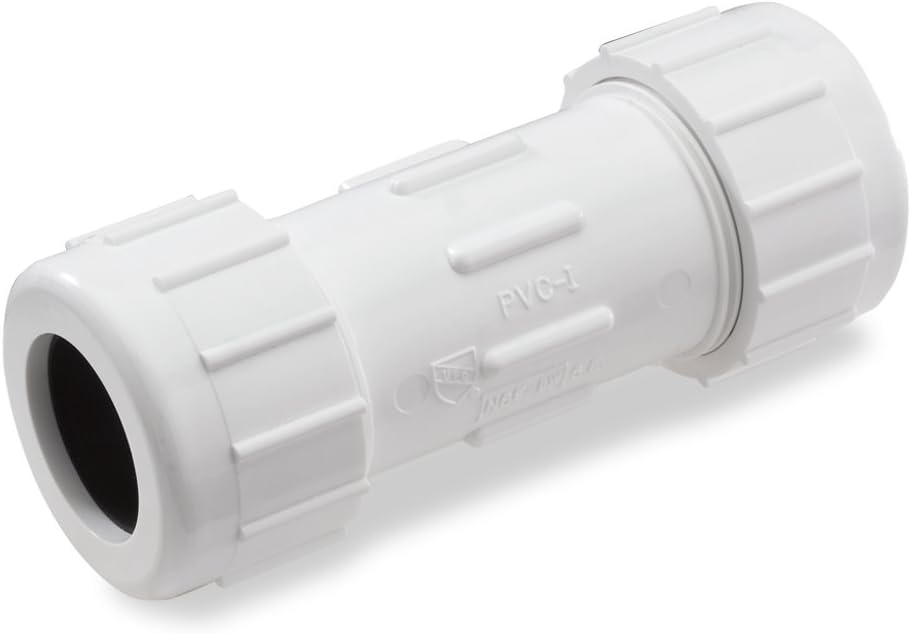 Acoplamiento compresión PVC 3/4pulg gris