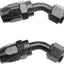 Adaptador manguera giratorio 45grados CPE negro 2pzas
