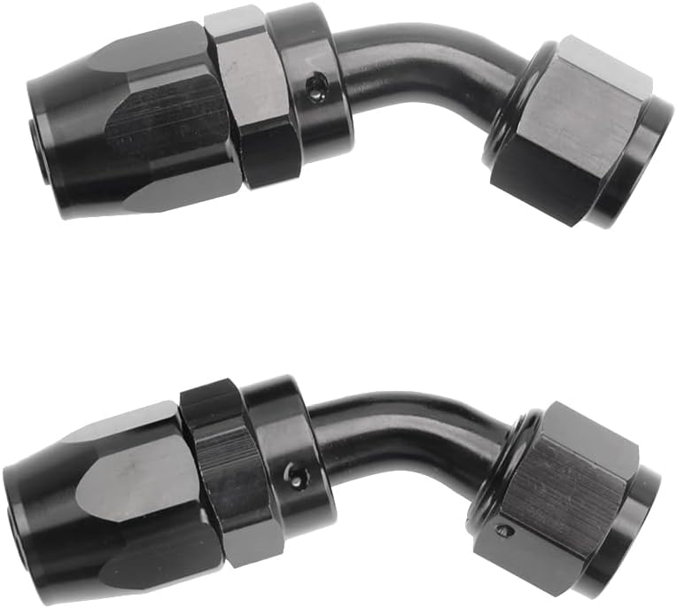 Adaptador manguera giratorio 45grados CPE negro 2pzas