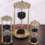 Reloj arena soporte latón vidrio antiguo decoración