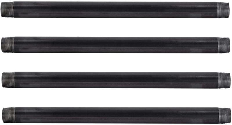 Tubo plomería acero negro 1x18" set 4 gris acero industrial