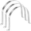 3 Pzas Abrazaderas Conducto 6-3/4pulg Acero Inox