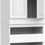 Sistema armario madera 3 estantes 4 cajones 21.38" blanco